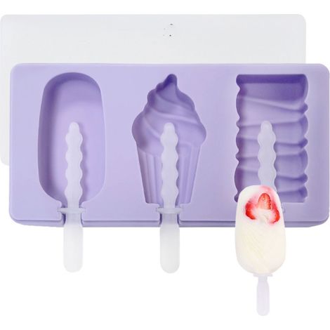 Moules en silicone pour réaliser des glaces, des crèmes glacées et des cakesicles maison. Démoulage facile. Moule à glace profond. - AquaForge (1/5)