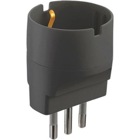 ADATTATORE SCHUKO 16A 2P+T NERO FIG.9 25 PZ