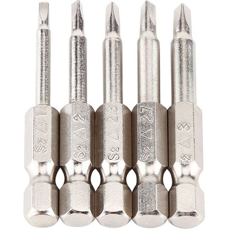 Kit de forets à tête triangulaire, perceuse sans fil à aimant puissant, tige hexagonale 1/4 pouce pour outil de réparation (1/5)
