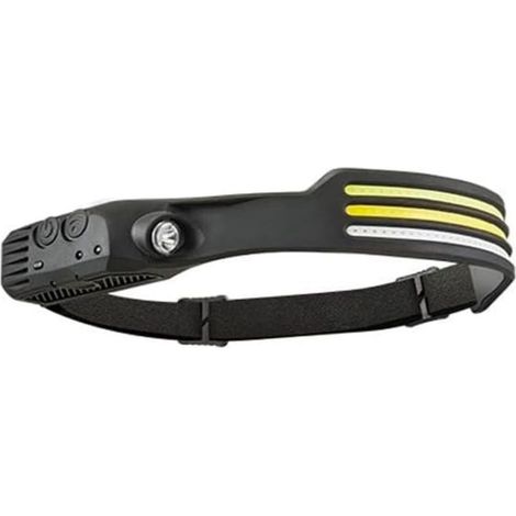 Lampe Frontale LED Rechargeable, Bandeau Lumineux LED, Faisceau Large 230° avec capteur de Mouvement pour Adultes, idéale pour Le Camping et la randonnée en Pleine Nature (1/5)