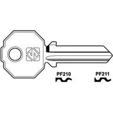 10PZ CHIAVI PER CILINDRI PREFER 5 SPINE GRANDI - PF211 SX