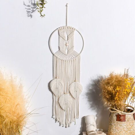 Lntyq Capteur De Rêves Dreamcatcher Handmade, Macramé Balanc Fait à la Main Attrape-rêves de Boho Rétro Vintage Tenture Ornement Home Decor Douche Mariage Accueil Salon Chambre Décoration Rom (1/2)