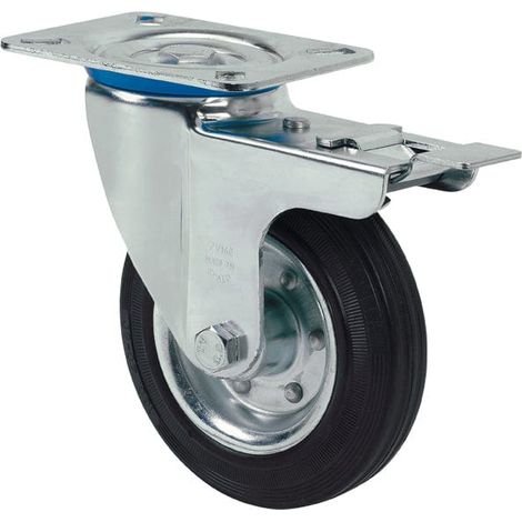 Ruedas Alex serie ZV para transporte industrial BS Placa superior con freno 160mm (1/5)