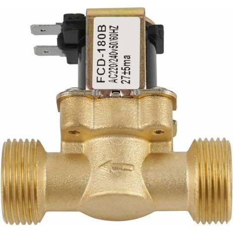 Electrovanne Électrique G3 / 4 Entrée d'Eau 2 Voies N/C AC Normalement Fermé 220 / 240V FCD-180B (1/5)