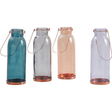 Vaso luminoso in vetro colorato