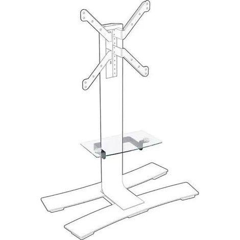Erard 039090 Estante de Vidrio Templado Negro Transparente
