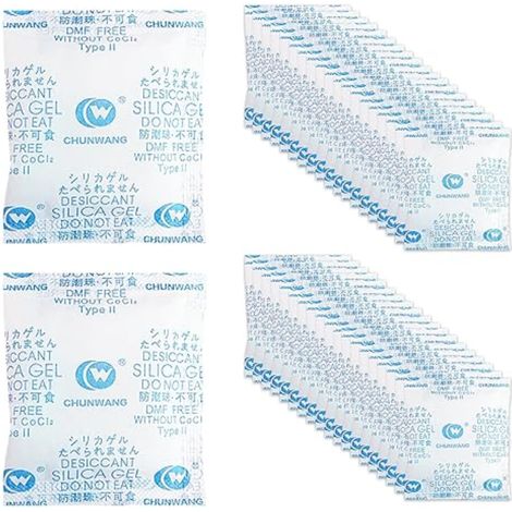 Déshydratants, Déshydratant Gel de Silice, Sachets Sachet de d'Humidité pour Vêtements, Tiroirs, Chaussures, Cuir, Bijoux, Électroniques (1/5)