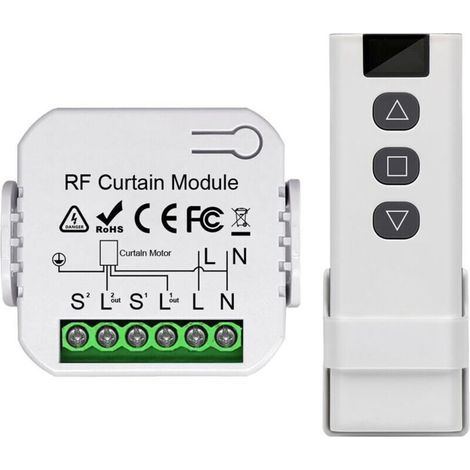 Commande de volet roulant sans filRécepteur radio RF pour moteurs 4 filsCompatible interrupteurs traditionnelsInstallation facile (1/4)