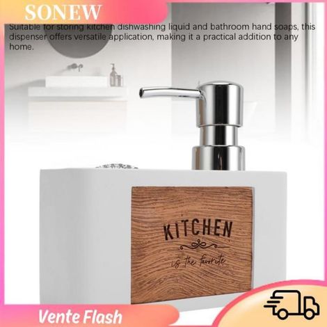 Distributeur De Savon - Résine ABS - Pour Cuisine Et Salle De Bain - 14 X 13 5 X 6 Cm - 1 Pièce (1/5)
