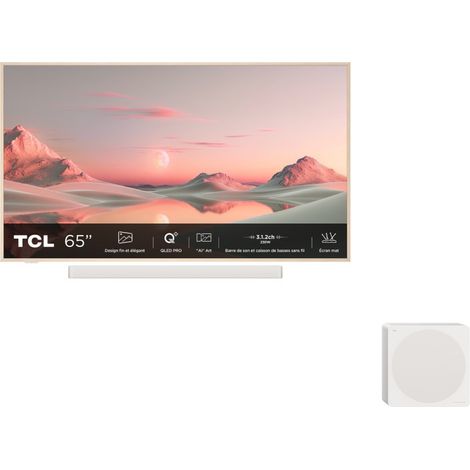 TV LED Tcl 65A300PRO NXTFrame PRO QLED Galerie d art et barre de son 3.1.2ch avec caisson de basses 4k 165cm 2024 (1/5)
