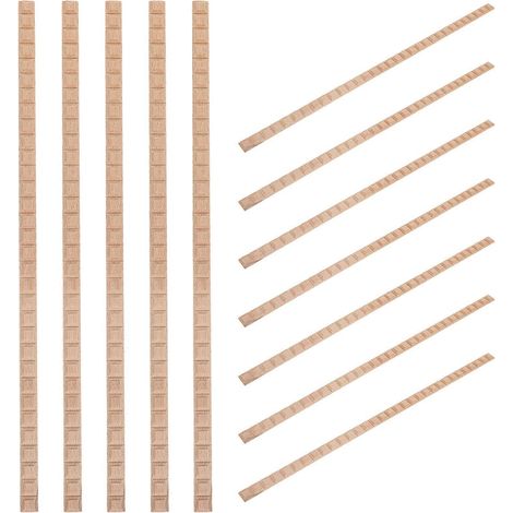 Lot de 12 baguettes de finition en bois sculpté : bordure décorative en bois brut pour cadres de meubles, décoration d'étagères à faire soi-même, 40,6 x 1,4 cm (1/5)