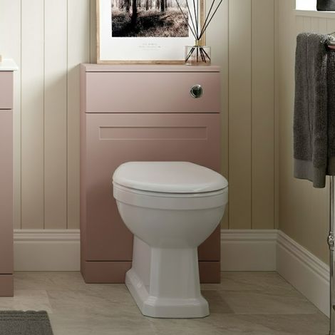 Signature Duke Back To Wall WC Toilet Unit 500mm Wide - Matt Peony