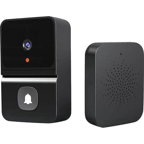 ZVD Interphone vidéo de sécurité intelligent électronique Wifi Sonnette Wifi Caméra de sécurité à domicile-noir (1/3)