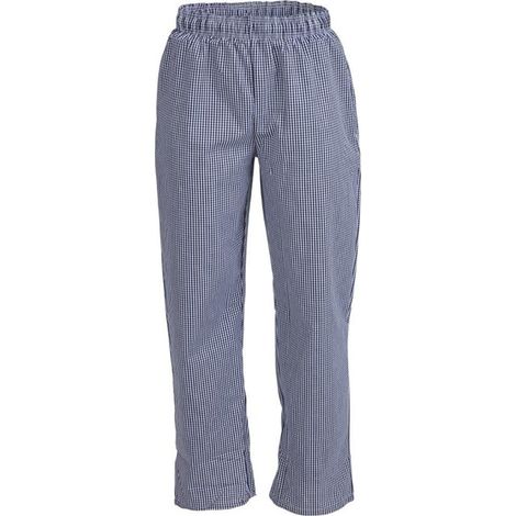Pantalon de Cuisine Mixte Vegas Petits Carreaux Bleu et Blanc - Whites Chefs Clothing