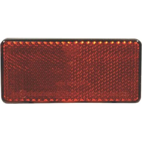 Catadioptre rectangle rouge 94x44mm autocollant HELLA 8RA003326031 (1/2)