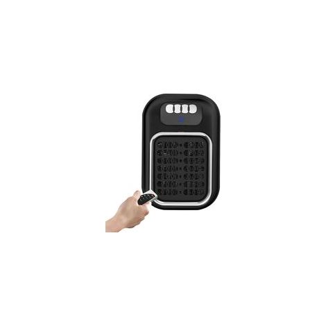Petit radiateur électrique noir, radiateur d'appoint Radiateur mural multifonction pour salle de bain, radiateur d'intérieur, radiateur électrique avec écran et télécommande (1/5)