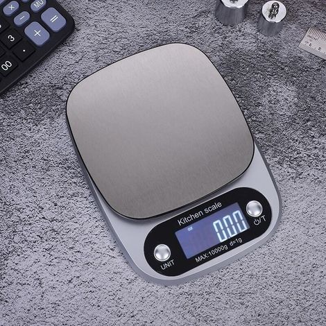 Balance de cuisine électronique en acier inoxydable (10kg/1g) (1/4)