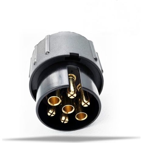 12V 7/13 Kunststoff Auto Adapter Mini Konverter Adapter Anhänger Traktor Steckdose (1/4)