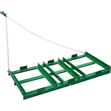 Herse Traînée 1220 x 500 mm Râteau Niveleur Remorquable d'Allée avec Barres et Chaîne 1830 mm, Niveleuse d'Allée de Gravier, Outil de Nivellement, pour VTT, UTV, Tracteur de Pelouse de Jardin (1/5)