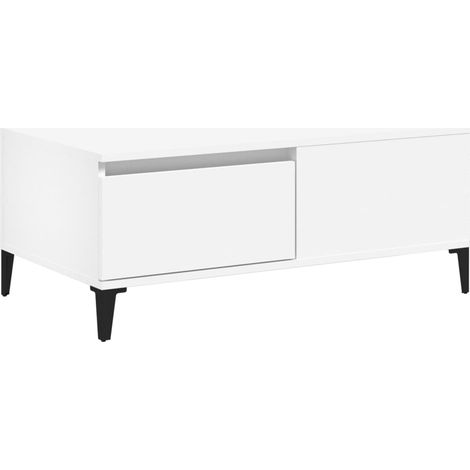 Maison Exclusive - Couchtisch Weiß 90x50x36,5 cm Holzwerkstoff