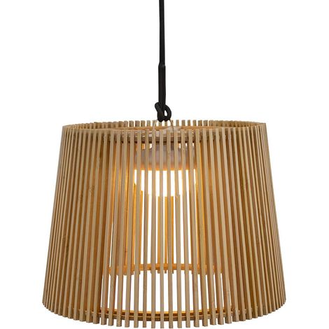 New-garden Okinawa 40 Hängeleuchte Bambus Warmlicht 39 cm