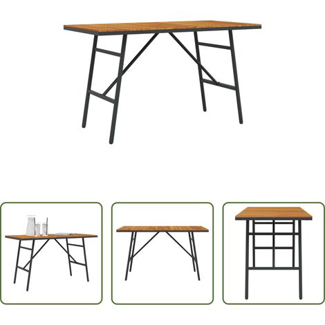 Garten Esstisch - Esstisch Braun 110 x 55 x 61,5 cm Massivholz Akazie (1/5)