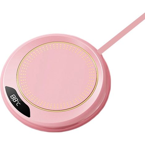 Scaldatazze USB da 20 W con 3 livelli di calore, spegnimento automatico dopo 8 ore, scaldabevande elettrico per caffè, tè e cioccolata calda (rosa) (1/5)