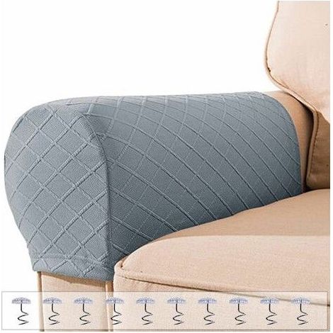 Housses d'accoudoirs extensibles - 2 pièces - Tissu jacquard - 85% polyester, 15% élasthanne (1/5)