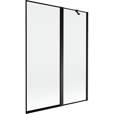 Mexen Mist paroi de douche 2 volets droite 130 x 150 cm, cadre noir, noir - 8A9-130-011-70-70-P (1/5)