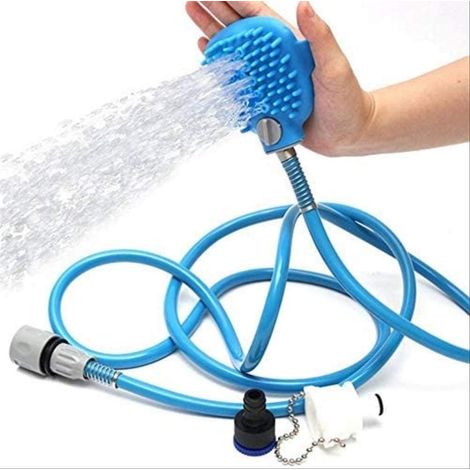 Chien de Bain artefact buse de Bain pour Animaux de Compagnie Brosse de Bain pour Animaux de Compagnie Chat et Chien fournit Une Machine de Douche de Massage en Silicone (1/5)
