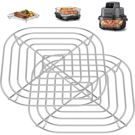 2x Airfryer Grille pour Crispi Pro, FN101 (20cm + 20cm) (1/5)