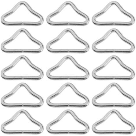 Ressort de Trampoline, Boucle de Triangle de Trampoline, Trampoline V Bagues en Acier Inoxydable Triangle Bagues Boucle pour Bracelet Keeper Trampoline Bounce Bounce Accessoires 10pcs (1/5)