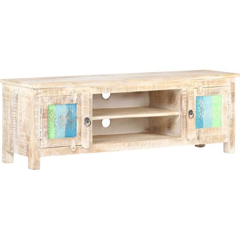 TV-Schrank 120x30x40 cm Raues Akazienholz