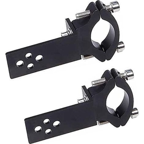 Set mit 2 Motorrad-Gabelrohrschellen – Horizontale/vertikale Montage – LED-Lichtleistenbefestigung – 22 mm–36 mm