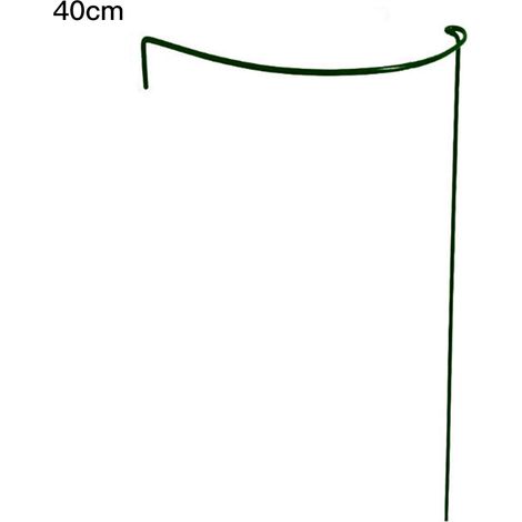 Soporte de jardín multifuncional de metal curvado de 40 cm para verduras y flores (verde). (1/5)