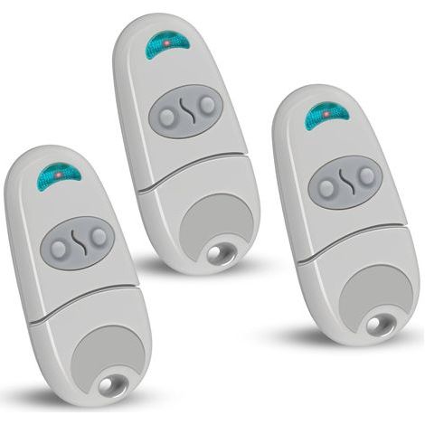 Garagentor-Fernbedienung, 433,92 MHz, 3er-Pack, 2 Kanäle, kompatibel mit TOP-432EV/EE/NA, Fernbedienung für Garagentore und Einfahrtstore (1/5)