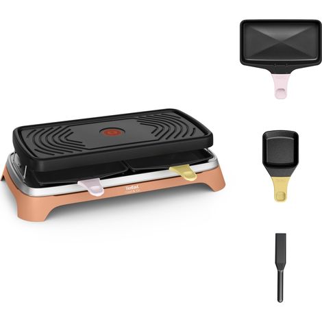 Tefal Food & Co, Piastra elettrica per interni ed esterni, Cotture versatili, Tapas, Snack, Raschietto, Stufe classiche e XL, 8 persone, RE650J10 (1/4)