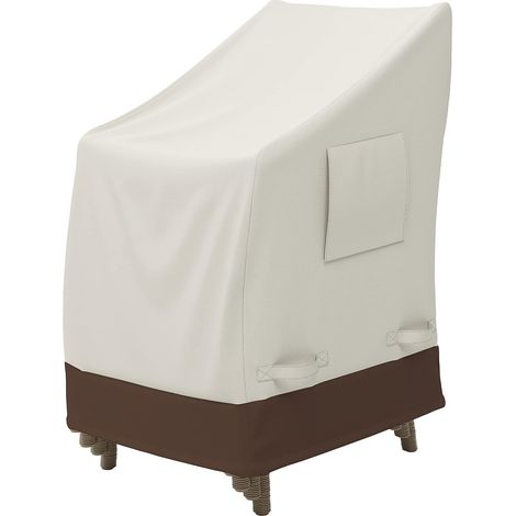 CCYKXAHousse de protection pour chaises de jardin empilables, Beige/brun Clair, 119.4 x 91.4 x 71.1 cm (1/5)