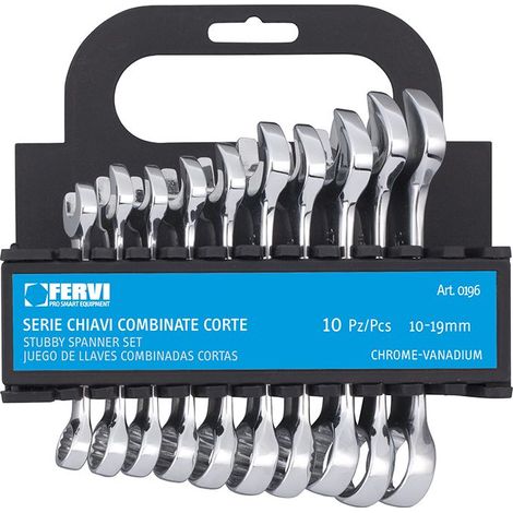 Jeu de cles mixtes courtes 10-19 mm 0196
