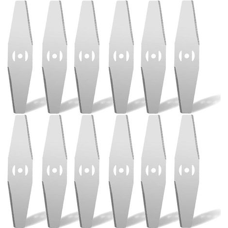 12 lames métalliques de rechange pour coupe-bordure/gazon, accessoires tondeuse, lames métal durables (1/5)