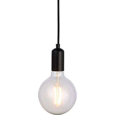 Endon Studio - Lampada a sospensione a 1 luce Vernice nera opaca, E27 (1/5)