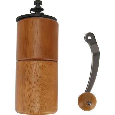 Moulin à café manuel en bois avec manivelle, marron, pour expresso, cafetière à piston et café filtre, pour une utilisation à la maison et en voyage.-AquaForge (1/5)