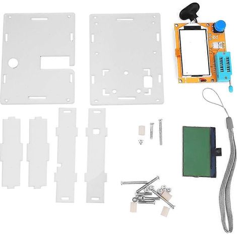Mega328 Transistor-Widerstands-Kondensator-ESR-Meter-Multimeter-Tester mit transparentem Gehäuse-Kit