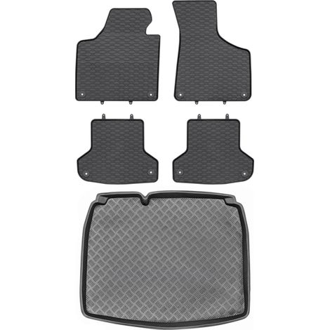 Set di tappetini in gomma per auto e tappetino per bagagliaio per Audi A3 8P Hatchback dal 2003 al 2012. (1/5)