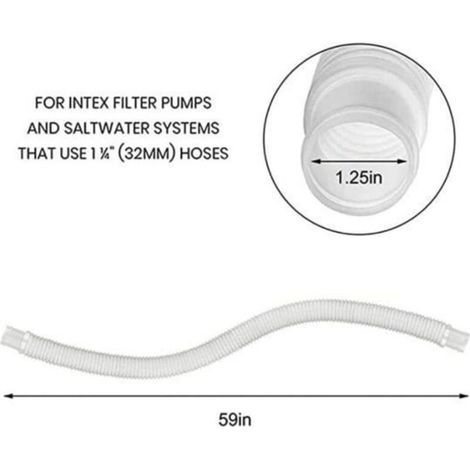 Intex Poolschlauch – Pumpenersatz – 150 cm – 32 mm – 2er-Pack (1/5)
