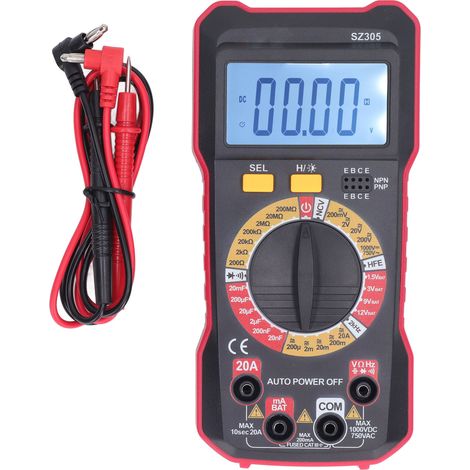 Multimètre numérique haute précision AC 2000 points voltmètre ampèremètre sans contact SZ305 (1/5)