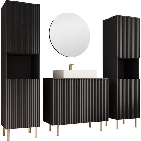 Conjunto de mueble de baño Decus VI, Negro