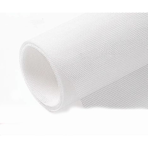 Moustiquaire en Fibre de Verre Ignifuge Grand Store Toile Filet Voile Film Moustiquaire Plissée 120x250cm Blanc (1/5)