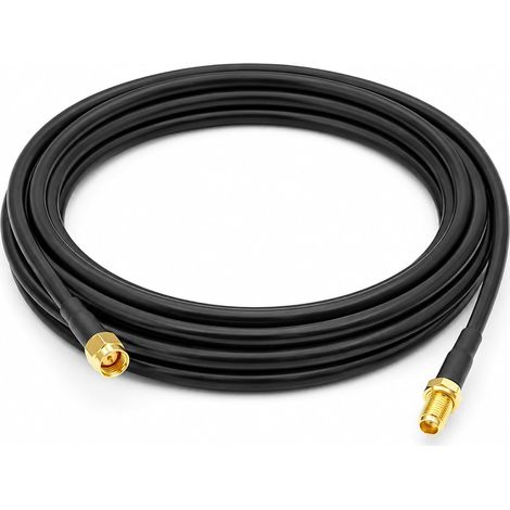 Câble d'extension d'antenne 4G SMA 5 m - Câble coaxial RG174 mâle-femelle WiFi pour routeur 5G LTE, modem, GPS, RTL-SDR, radio amateur, caméra de surveillance et passerelle IoT (1/5)