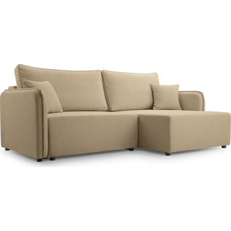 Selsey Kassian - Ecksofa mit Schlaffunktion und Bettkasten, beige, rechts (1/5)